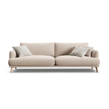 Naomi 4-Sitzer Sofa aus Samt in Beige (Salvador 1), 230x95 cm von Micadoni – Bild 1