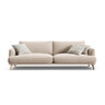 Naomi 4-Sitzer Sofa aus Samt in Beige (Salvador 1), 230x95 cm von Micadoni – Bild 1