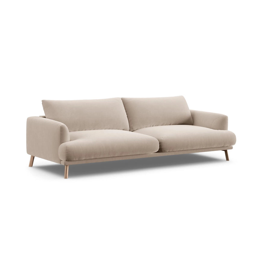 Naomi 4-Sitzer Sofa aus Samt in Beige (Salvador 1), 230x95 cm von Micadoni – Bild 4