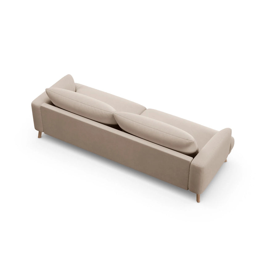 Naomi 4-Sitzer Sofa aus Samt in Beige (Salvador 1), 230x95 cm von Micadoni – Bild 5