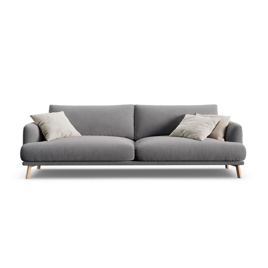 Naomi 4-Sitzer Sofa aus Samt in Grau (Salvador 17), 230x95 cm von Micadoni – Bild 1