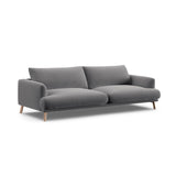 Naomi 4-Sitzer Sofa aus Samt in Grau (Salvador 17), 230x95 cm von Micadoni – Bild 4