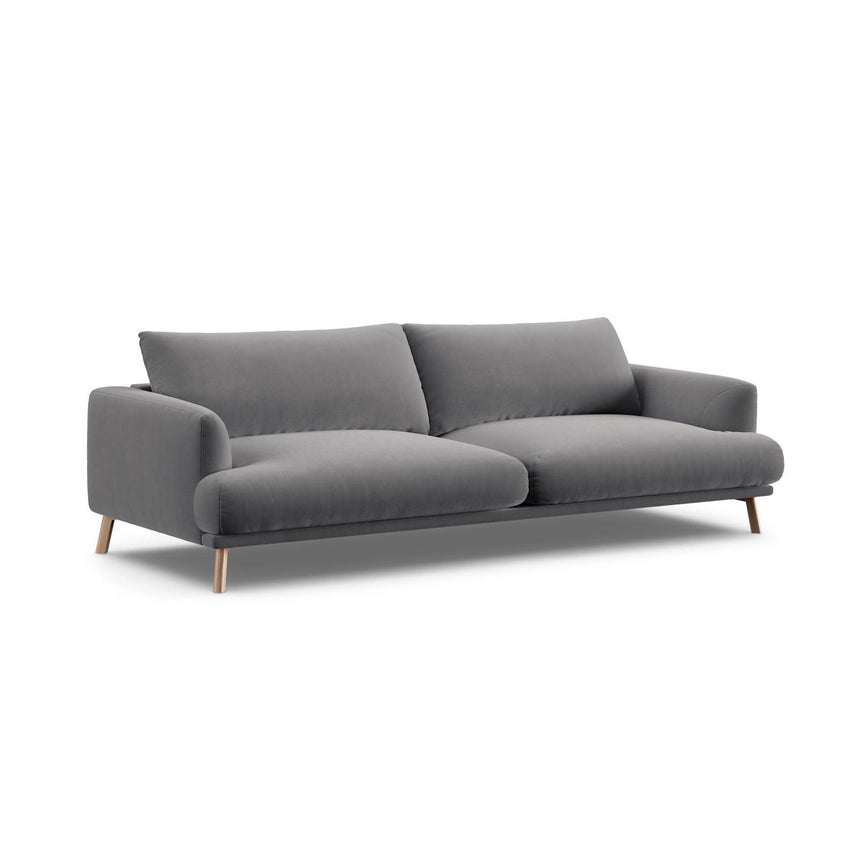 Naomi 4-Sitzer Sofa aus Samt in Grau (Salvador 17), 230x95 cm von Micadoni – Bild 4