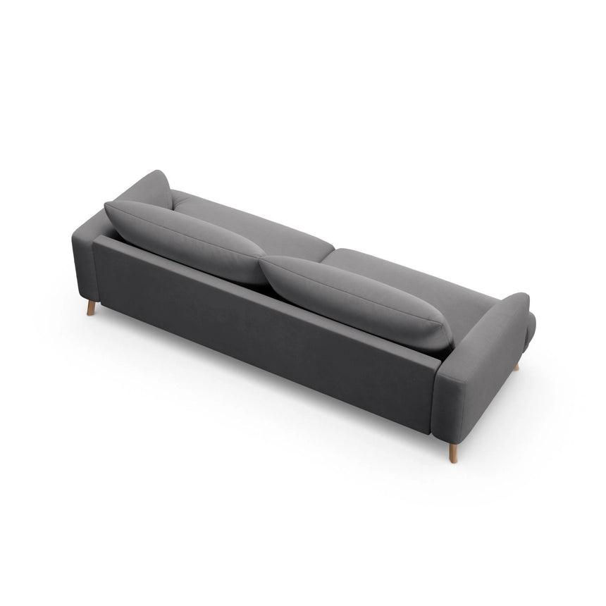 Naomi 4-Sitzer Sofa aus Samt in Grau (Salvador 17), 230x95 cm von Micadoni – Bild 5