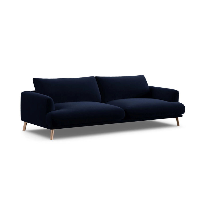 Naomi 4-Sitzer Sofa aus Samt in Königsblau (Salvador 5), 230x95 cm von Micadoni – Bild 4