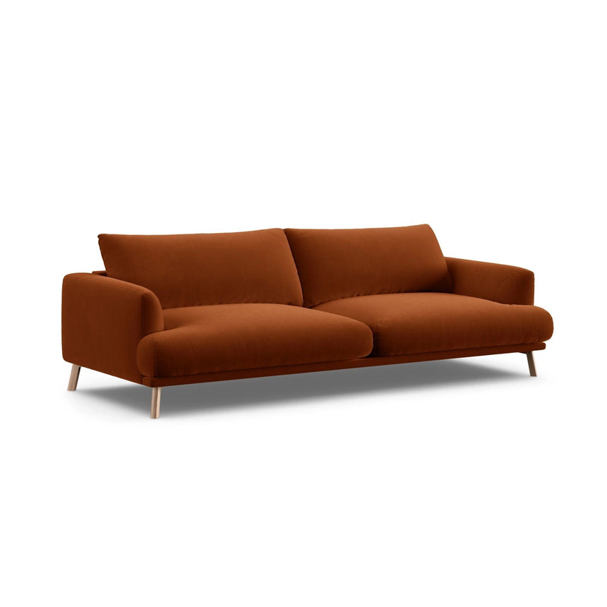 Naomi 4-Sitzer Sofa aus Samt in Terrakotta (Salvador 14), 230x95 cm von Micadoni – Bild 4