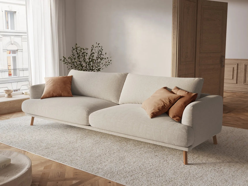 Naomi 4-Sitzer Sofa aus Samt oder Strukturstoff, 230x95 cm von Micadoni – Bild 2