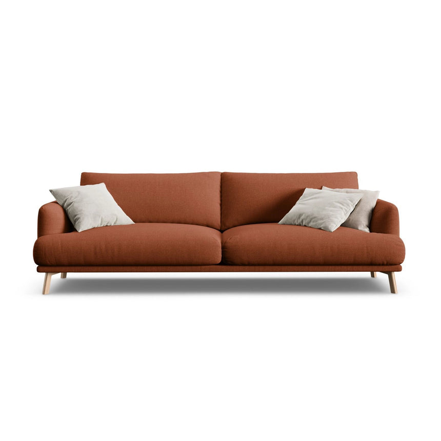 Naomi 4-Sitzer Sofa aus Strukturierter Stoff in Brick (Liberty 9), 230x95 cm von Micadoni – Bild 1