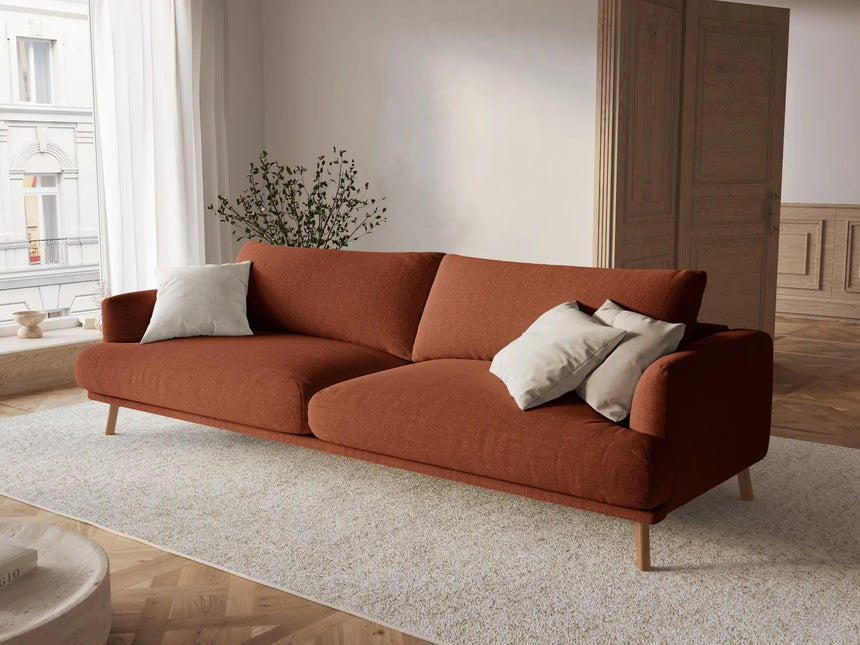 Naomi 4-Sitzer Sofa aus Strukturierter Stoff in Brick (Liberty 9), 230x95 cm von Micadoni – Bild 2
