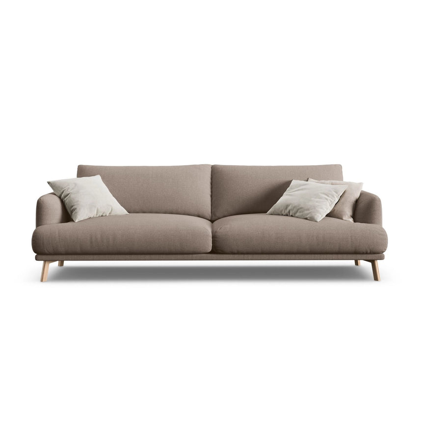 Naomi 4-Sitzer Sofa aus Strukturierter Stoff in Cappuccino (Liberty 5), 230x95 cm von Micadoni – Bild 1