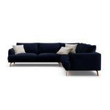 Naomi 5-Sitzer Ecksofa, Symmetrisch, aus Samt in Königsblau (Salvador 5), 280x280 cm von Micadoni – Bild 1