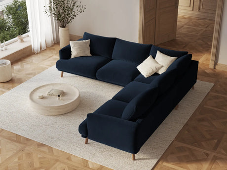 Naomi 5-Sitzer Ecksofa, Symmetrisch, aus Samt in Königsblau (Salvador 5), 280x280 cm von Micadoni – Bild 2
