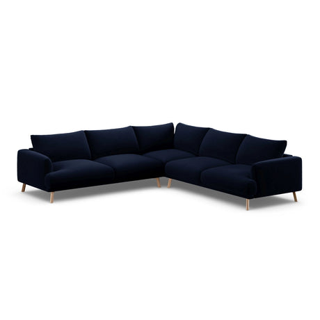 Naomi 5-Sitzer Ecksofa, Symmetrisch, aus Samt in Königsblau (Salvador 5), 280x280 cm von Micadoni – Bild 4