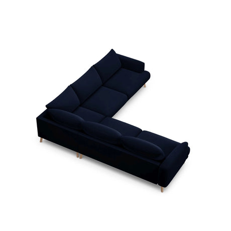 Naomi 5-Sitzer Ecksofa, Symmetrisch, aus Samt in Königsblau (Salvador 5), 280x280 cm von Micadoni – Bild 5