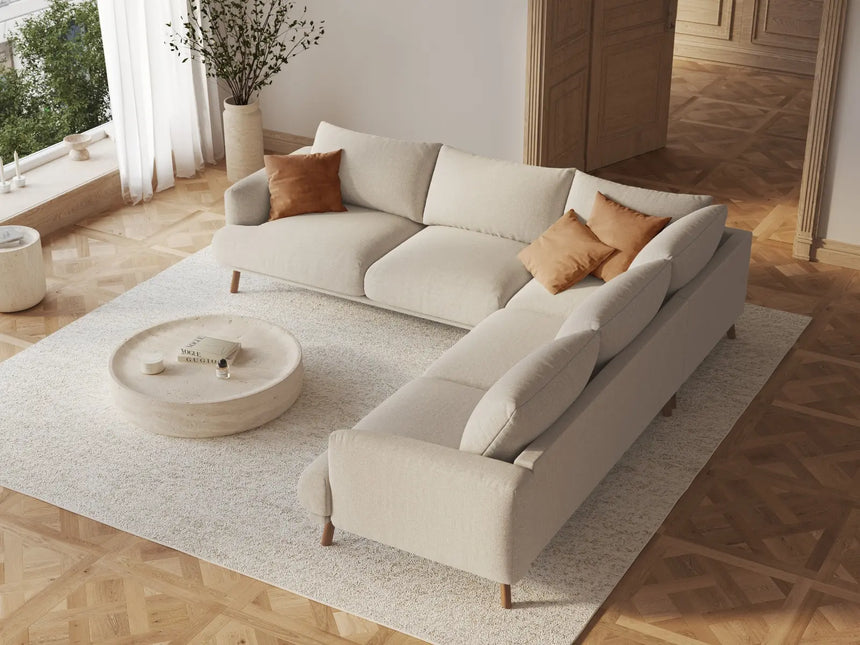 Naomi 5-Sitzer Ecksofa, Symmetrisch, aus Samt oder Strukturstoff, 280x280 cm von Micadoni – Bild 2
