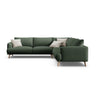 Naomi 5-Sitzer Ecksofa, Symmetrisch, aus Strukturierter Stoff in Moosgrün (Liberty 12), 280x280 cm von Micadoni – Bild 1