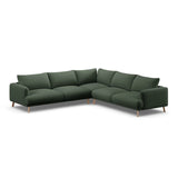 Naomi 5-Sitzer Ecksofa, Symmetrisch, aus Strukturierter Stoff in Moosgrün (Liberty 12), 280x280 cm von Micadoni – Bild 4