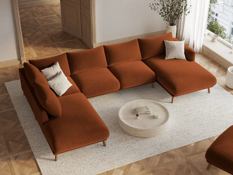 Naomi Pouf aus Samt in Terrakotta (Salvador 14), 100x70 cm von Micadoni – Bild 2