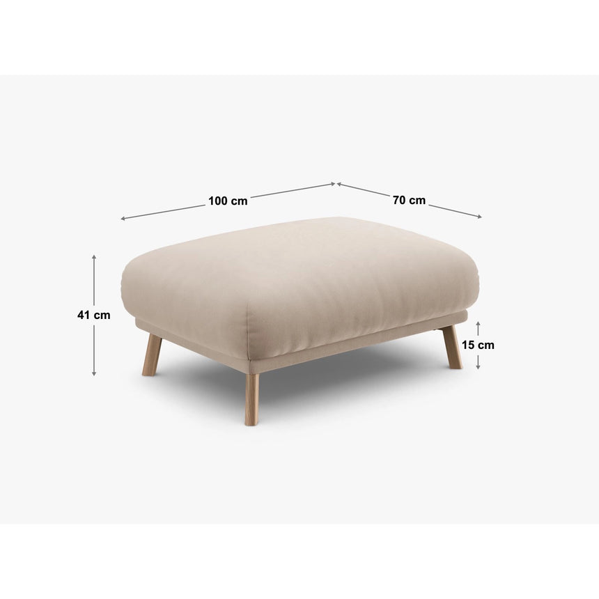 Naomi Pouf aus Samt oder Strukturstoff, 100x70 cm von Micadoni – Bild 3