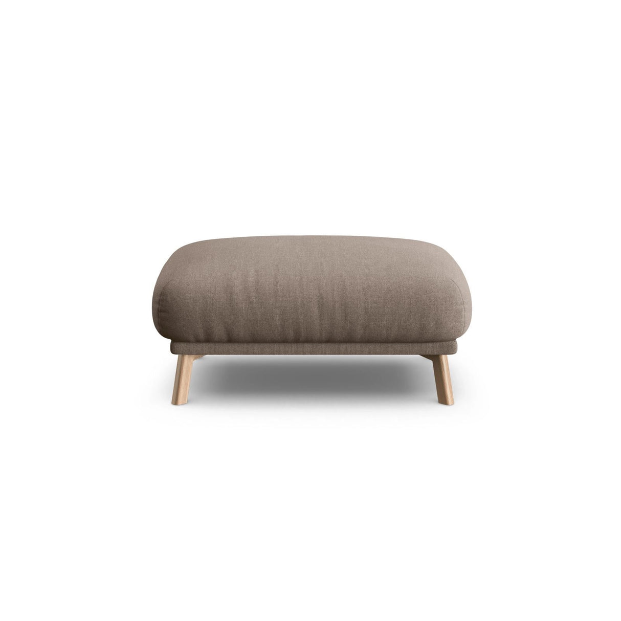 Naomi Pouf aus Strukturierter Stoff in Cappuccino (Liberty 5), 100x70 cm von Micadoni – Bild 1