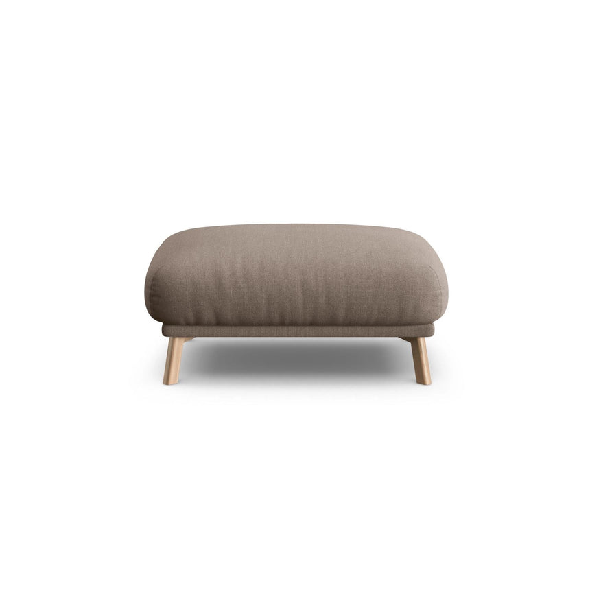 Naomi Pouf aus Strukturierter Stoff in Cappuccino (Liberty 5), 100x70 cm von Micadoni – Bild 1