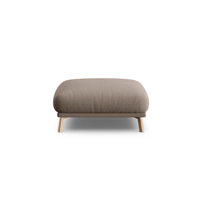 Naomi Pouf aus Strukturierter Stoff in Cappuccino (Liberty 5), 85x85 cm von Micadoni – Bild 1