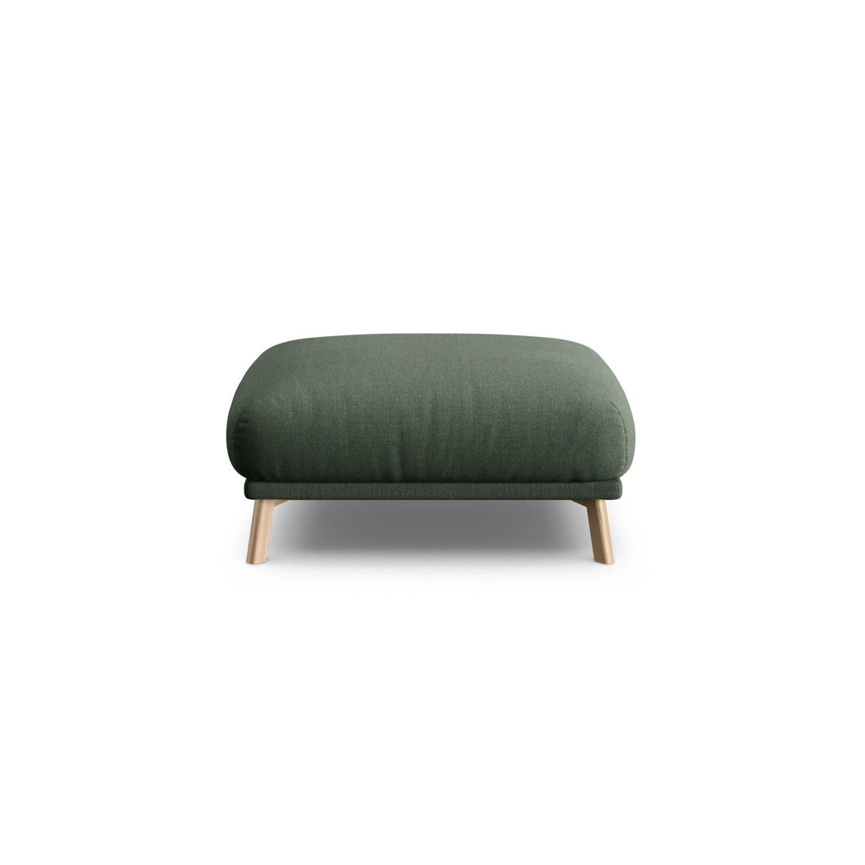 Naomi Pouf aus Strukturierter Stoff in Moosgrün (Liberty 12), 85x85 cm von Micadoni – Bild 1