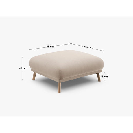 Naomi Pouf aus Strukturierter Stoff in Moosgrün (Liberty 12), 85x85 cm von Micadoni – Bild 3