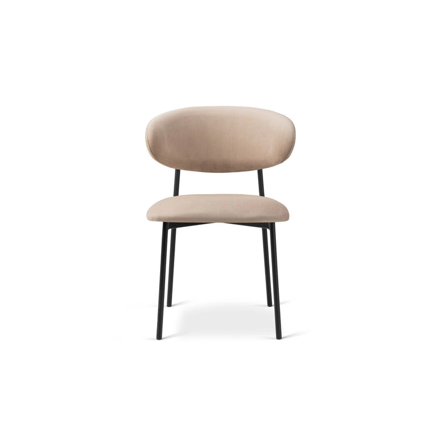 Nina Essstuhl, Polster aus Samt (Ma2282), in Almond Beige von Micadoni – Bild 3