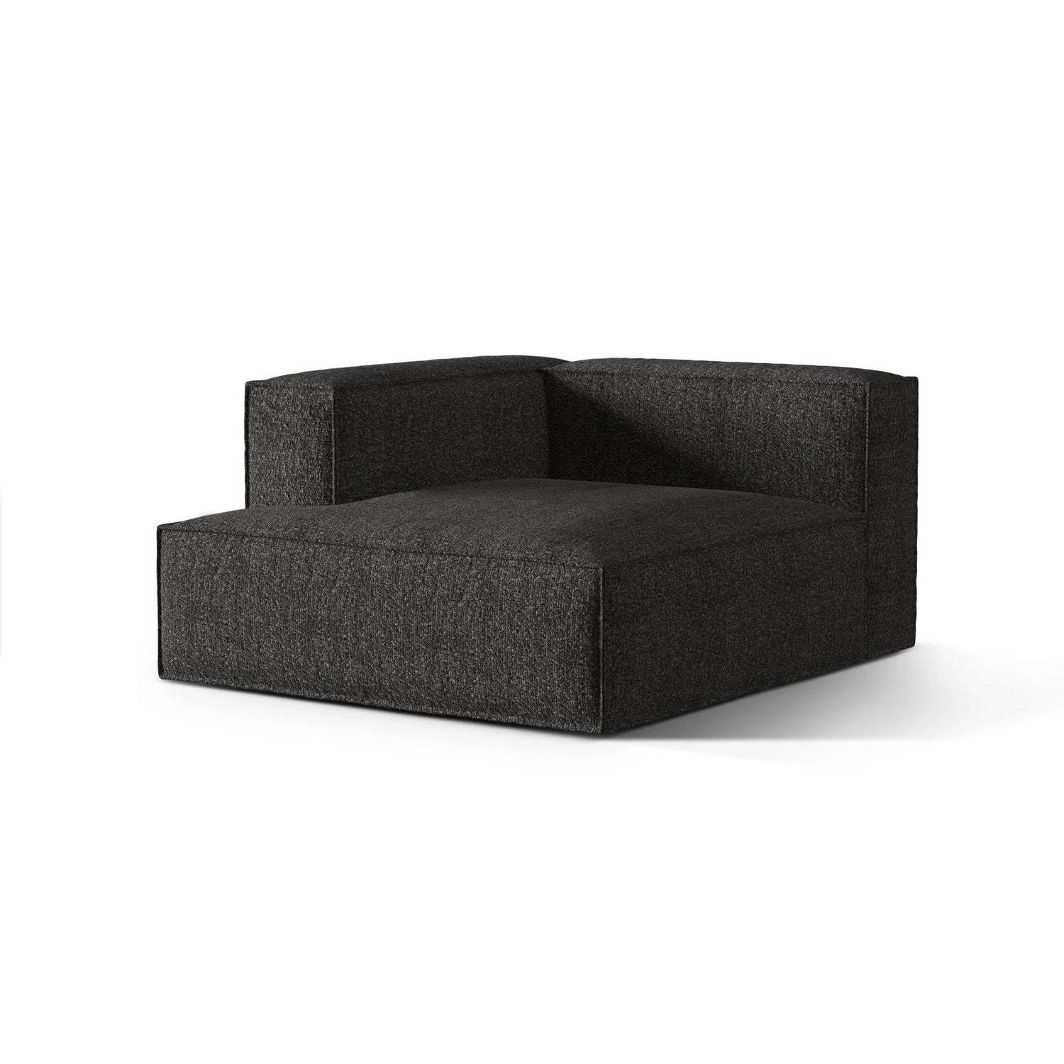 Nuria Modulares Sofa Sitzelement, Linke Seite, aus Boucle in Anthrazit (Monet Anthracite), 147x127 cm von Micadoni – Bild 3