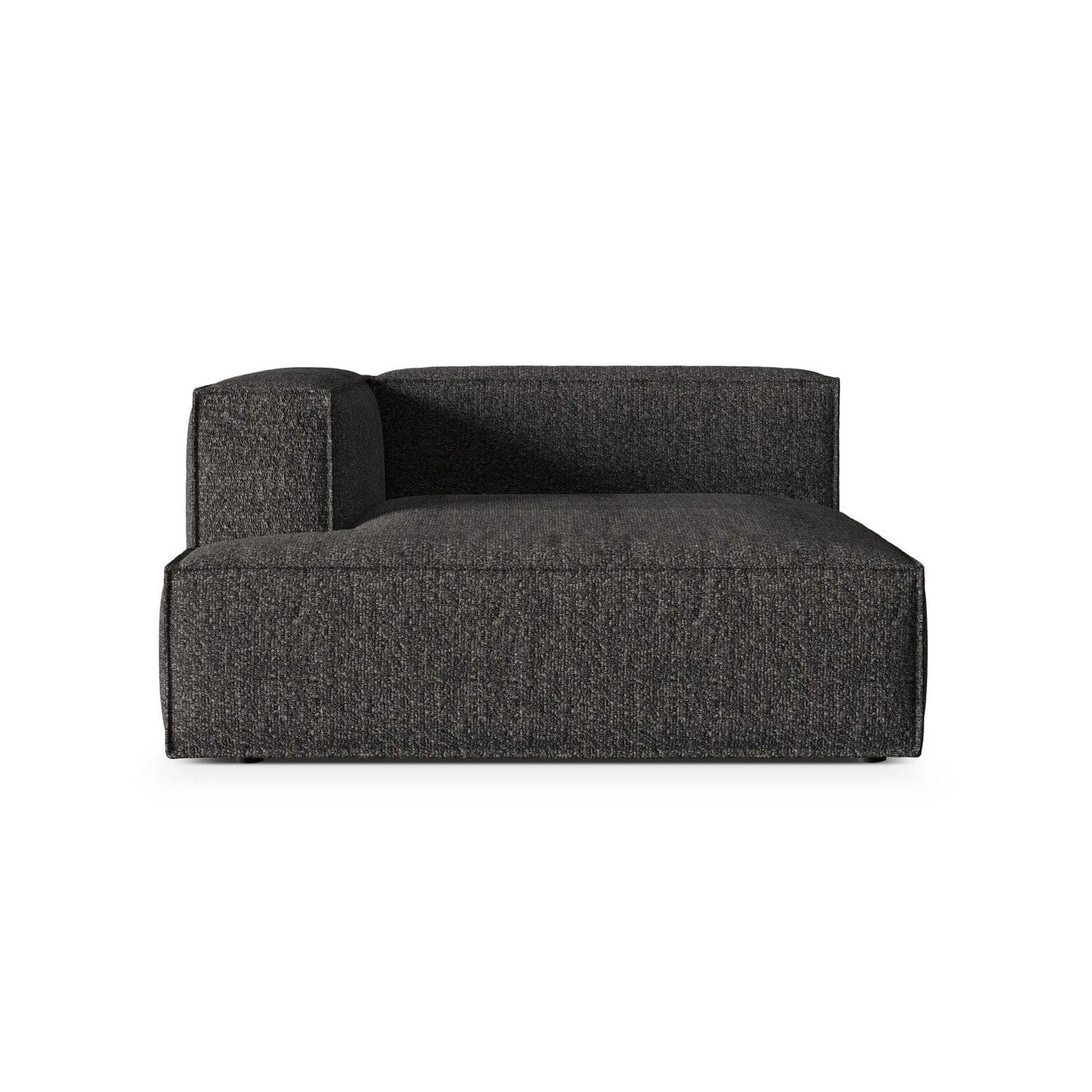 Nuria Modulares Sofa Sitzelement, Linke Seite, aus Boucle in Anthrazit (Monet Anthracite), 147x147 cm von Micadoni – Bild 1