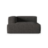 Nuria Modulares Sofa Sitzelement, Linke Seite, aus Boucle in Anthrazit (Monet Anthracite), 147x147 cm von Micadoni – Bild 1