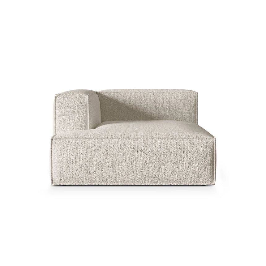 Nuria Modulares Sofa Sitzelement, Linke Seite, aus Boucle in Beige (Monet Sand), 147x127 cm von Micadoni – Bild 1