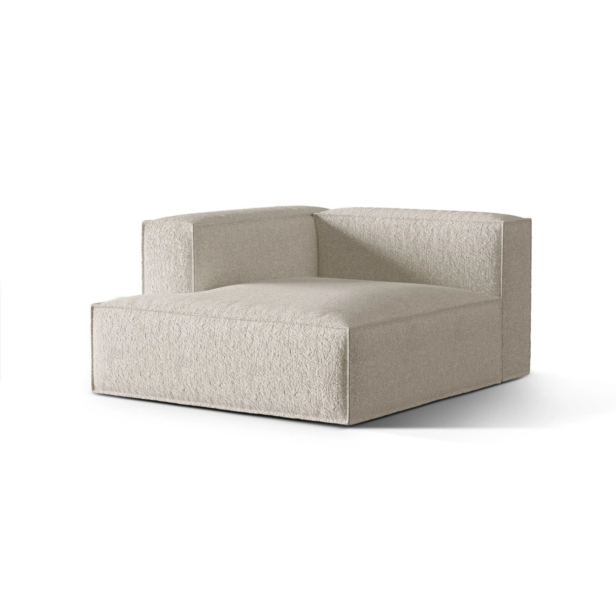 Nuria Modulares Sofa Sitzelement, Linke Seite, aus Boucle in Beige (Monet Sand), 147x127 cm von Micadoni – Bild 3