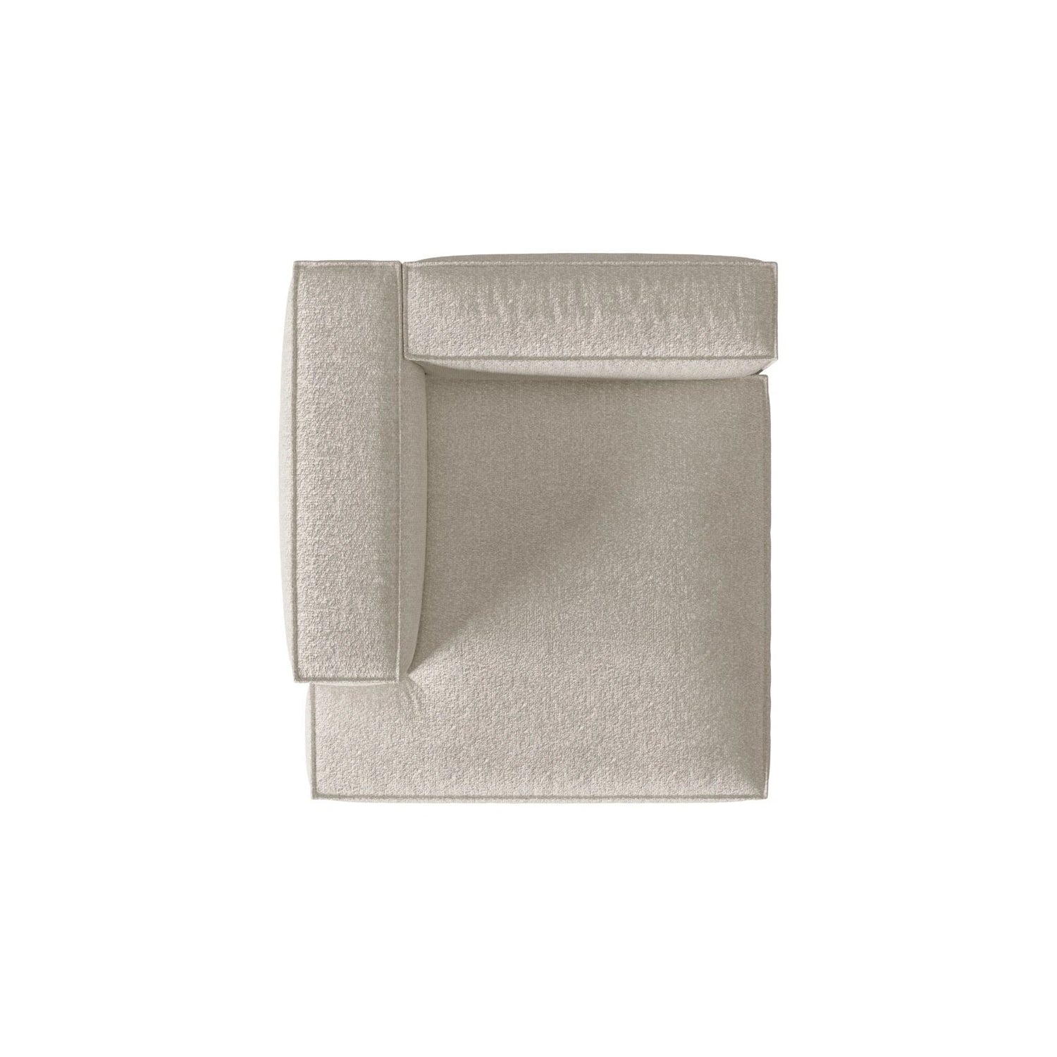 Nuria Modulares Sofa Sitzelement, Linke Seite, aus Boucle in Beige (Monet Sand), 147x127 cm von Micadoni – Bild 5