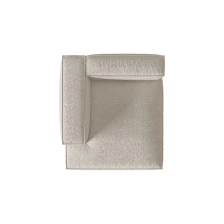 Nuria Modulares Sofa Sitzelement, Linke Seite, aus Boucle in Beige (Monet Sand), 147x127 cm von Micadoni – Bild 5