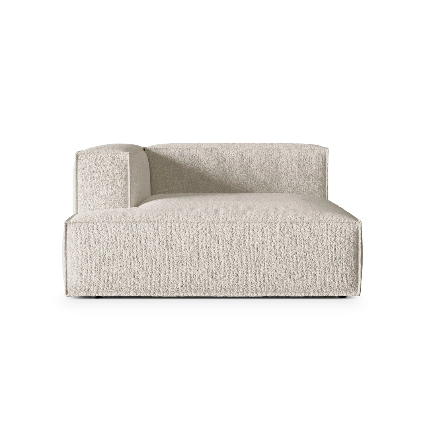 Nuria Modulares Sofa Sitzelement, Linke Seite, aus Boucle in Beige (Monet Sand), 147x147 cm von Micadoni – Bild 1