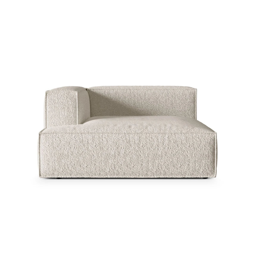 Nuria Modulares Sofa Sitzelement, Linke Seite, aus Boucle in Beige (Monet Sand), 147x147 cm von Micadoni – Bild 1
