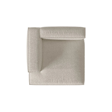 Nuria Modulares Sofa Sitzelement, Linke Seite, aus Boucle in Beige (Monet Sand), 147x147 cm von Micadoni – Bild 5