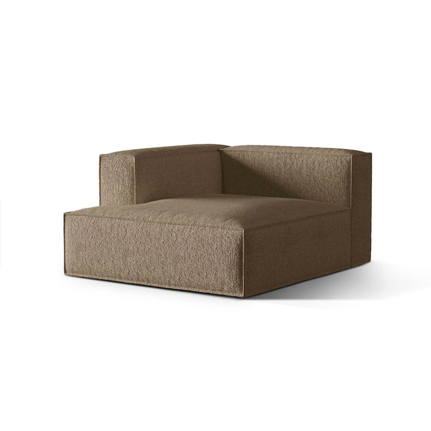 Nuria Modulares Sofa Sitzelement, Linke Seite, aus Boucle in Cappuccino (Monet Cappucino), 147x127 cm von Micadoni – Bild 3
