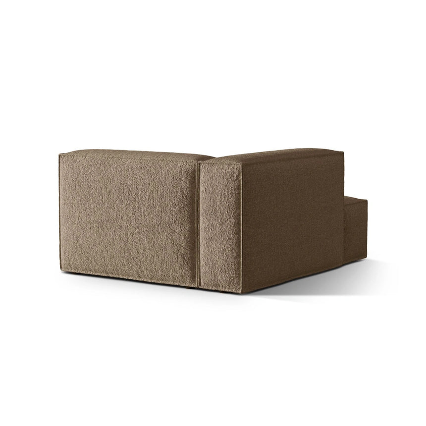 Nuria Modulares Sofa Sitzelement, Linke Seite, aus Boucle in Cappuccino (Monet Cappucino), 147x127 cm von Micadoni – Bild 4