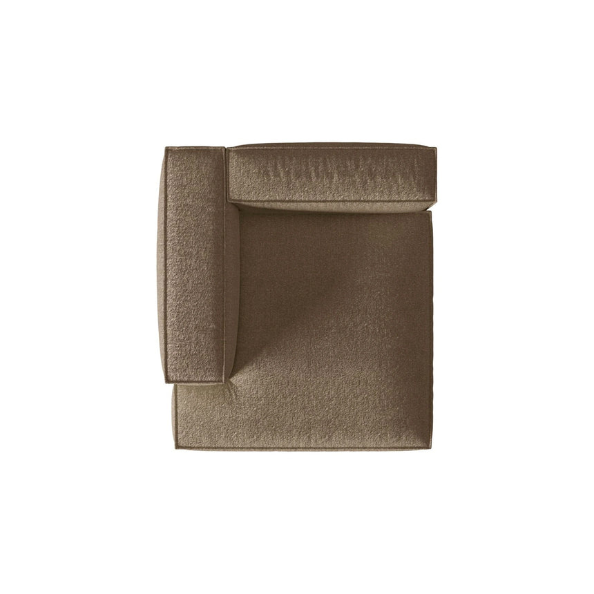Nuria Modulares Sofa Sitzelement, Linke Seite, aus Boucle in Cappuccino (Monet Cappucino), 147x127 cm von Micadoni – Bild 5