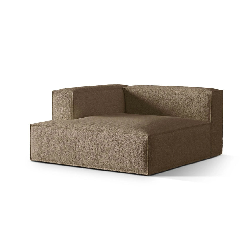 Nuria Modulares Sofa Sitzelement, Linke Seite, aus Boucle in Cappuccino (Monet Cappucino), 147x147 cm von Micadoni – Bild 3
