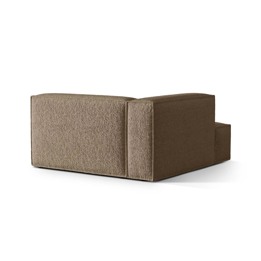 Nuria Modulares Sofa Sitzelement, Linke Seite, aus Boucle in Cappuccino (Monet Cappucino), 147x147 cm von Micadoni – Bild 4