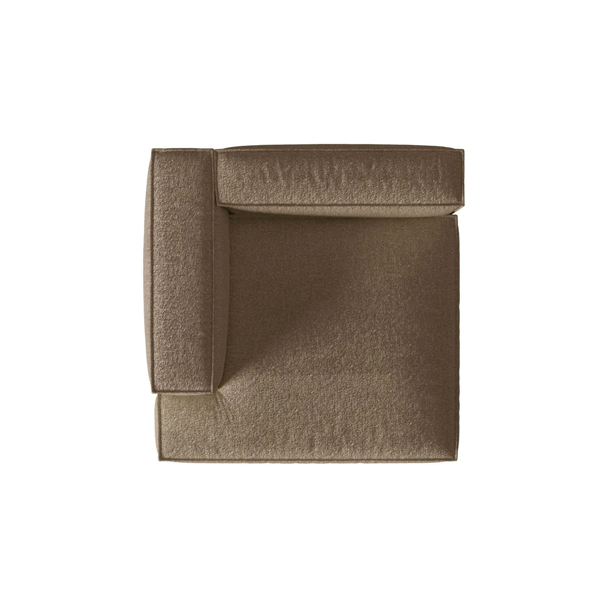 Nuria Modulares Sofa Sitzelement, Linke Seite, aus Boucle in Cappuccino (Monet Cappucino), 147x147 cm von Micadoni – Bild 5