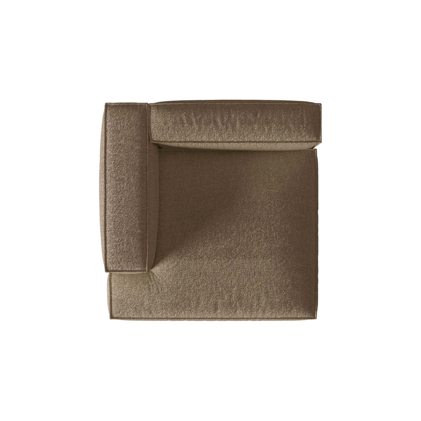 Nuria Modulares Sofa Sitzelement, Linke Seite, aus Boucle in Cappuccino (Monet Cappucino), 147x147 cm von Micadoni – Bild 5