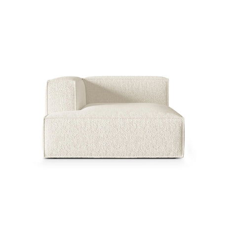 Nuria Modulares Sofa Sitzelement, Linke Seite, aus Boucle in Elfenbein (Monet Nata), 147x127 cm von Micadoni – Bild 1