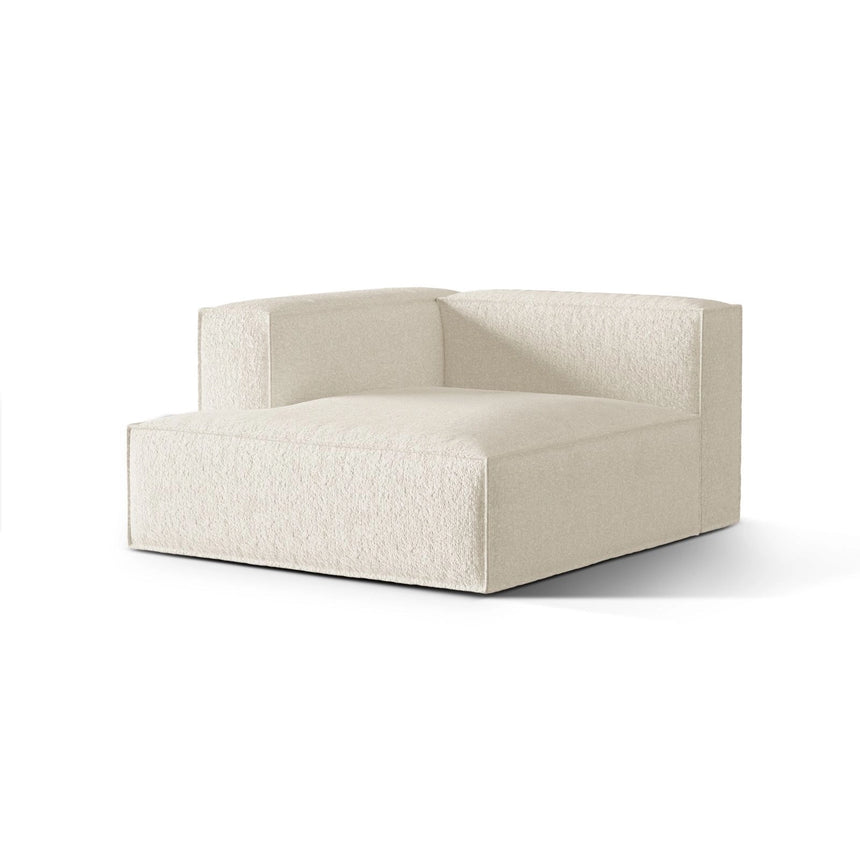 Nuria Modulares Sofa Sitzelement, Linke Seite, aus Boucle in Elfenbein (Monet Nata), 147x127 cm von Micadoni – Bild 3