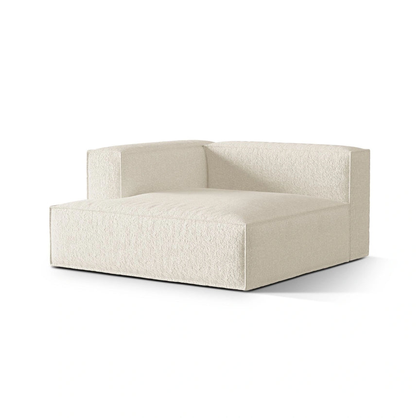 Nuria Modulares Sofa Sitzelement, Linke Seite, aus Boucle in Elfenbein (Monet Nata), 147x147 cm von Micadoni – Bild 3