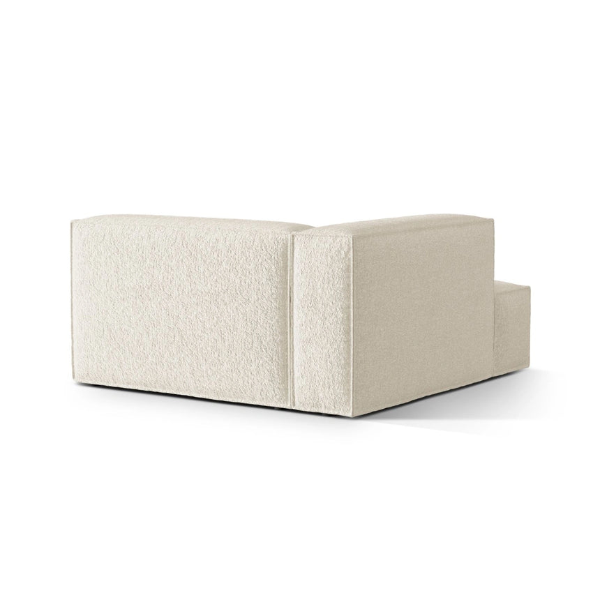 Nuria Modulares Sofa Sitzelement, Linke Seite, aus Boucle in Elfenbein (Monet Nata), 147x147 cm von Micadoni – Bild 4